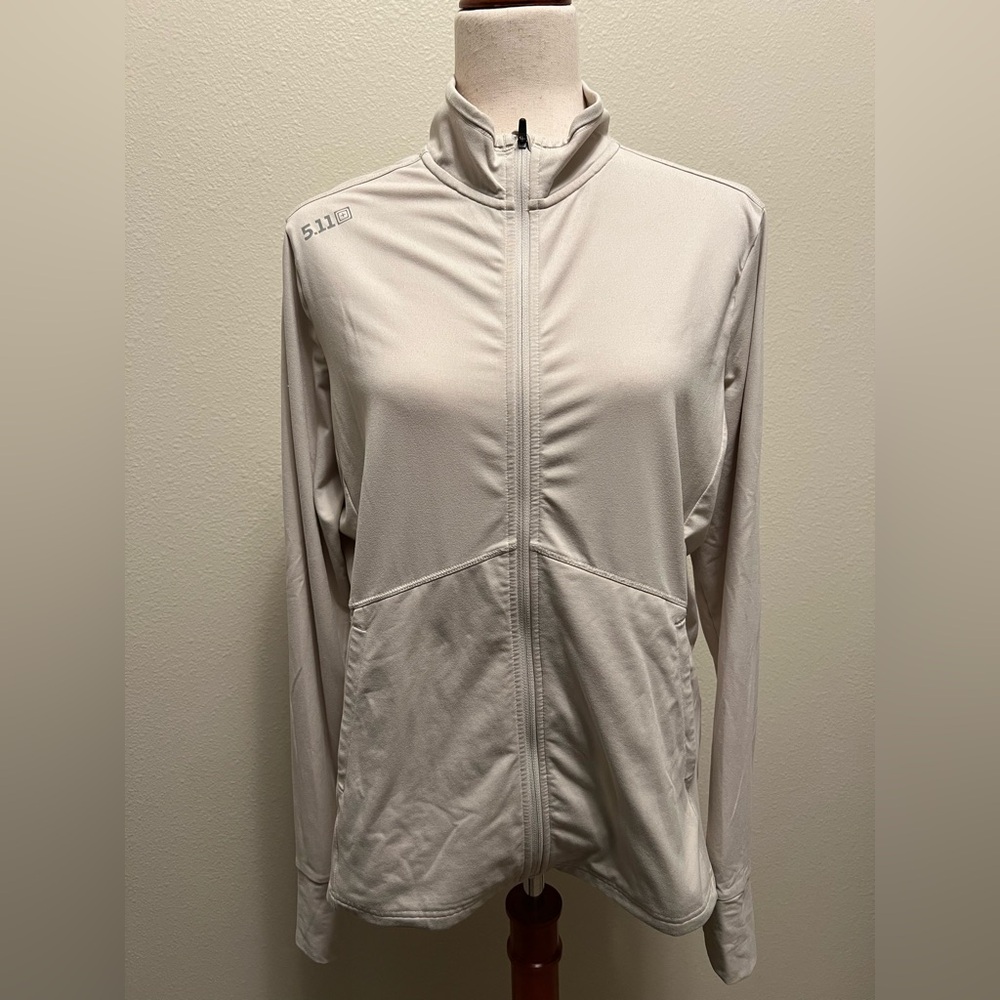 5.11 Tactical Women's PT-R Full Zip Light Tan Size L Jacket